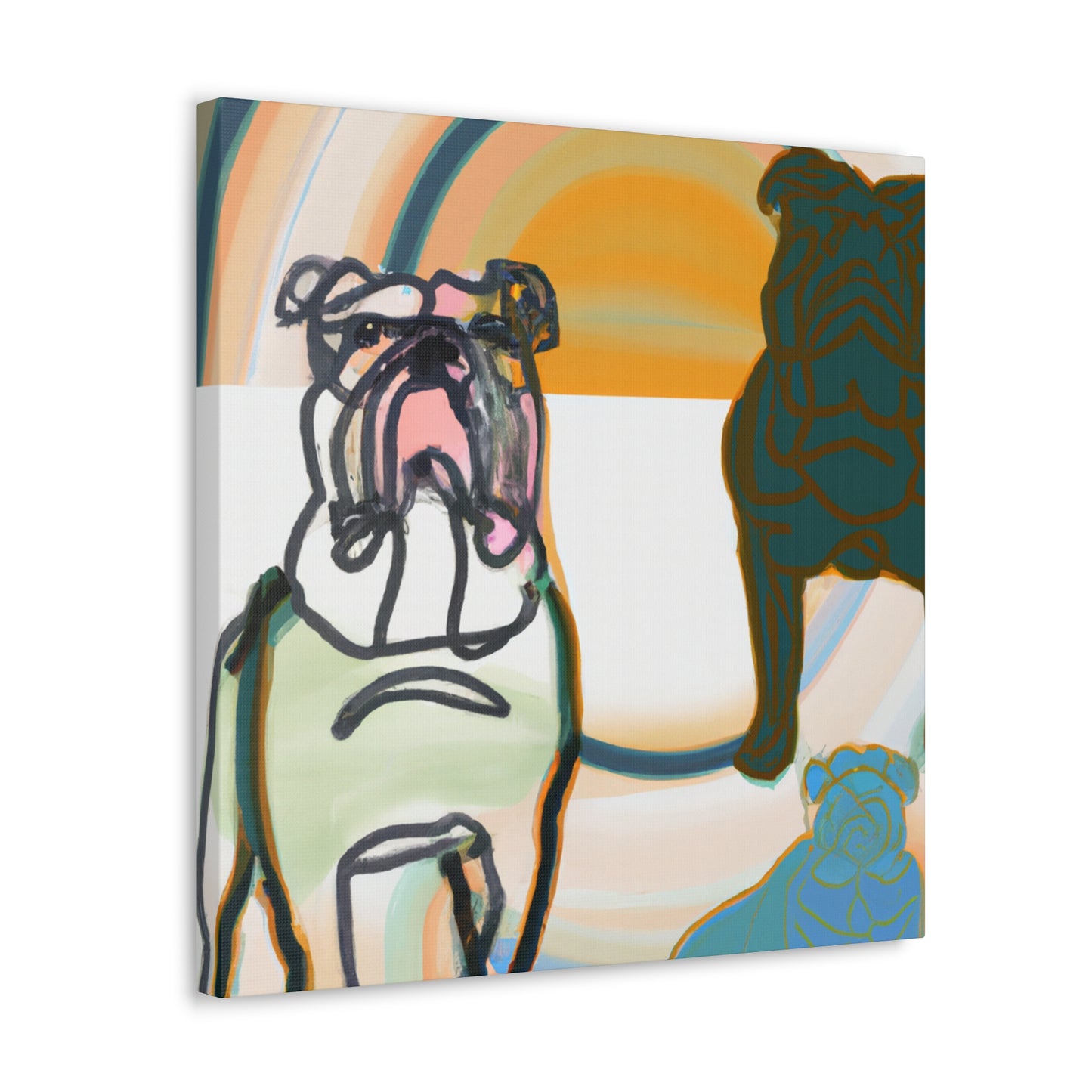 "Surreal Bulldog Dreamscape" - Canvas