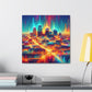 "Emerald City's Vibrant Symphony" - Canvas