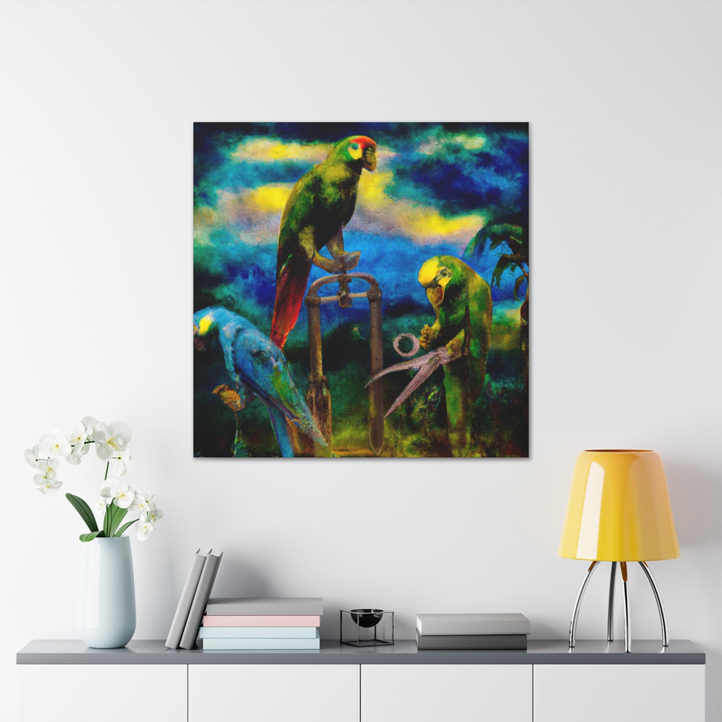 Amazon Parrot Dreams. - Canvas