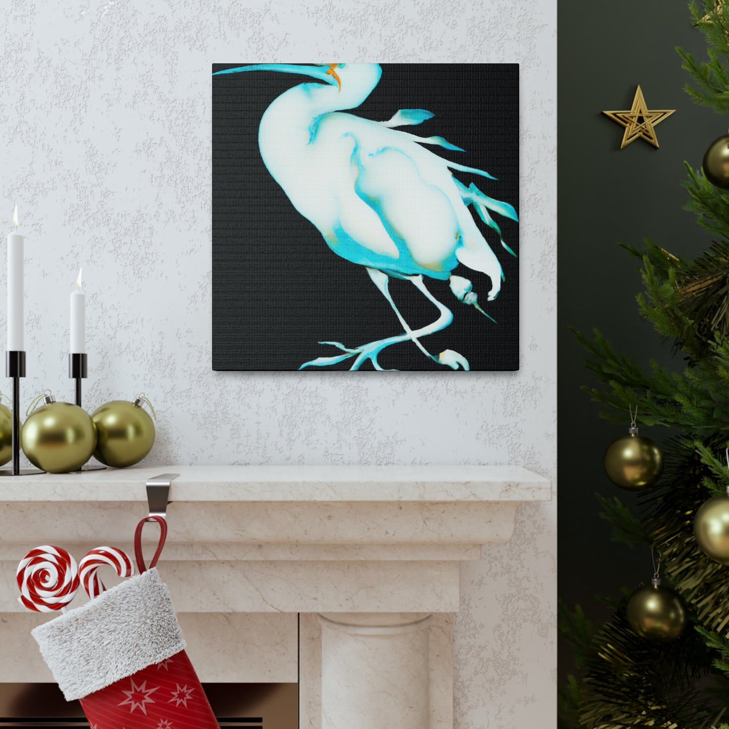 "Snowy Egret Splendor" - Canvas