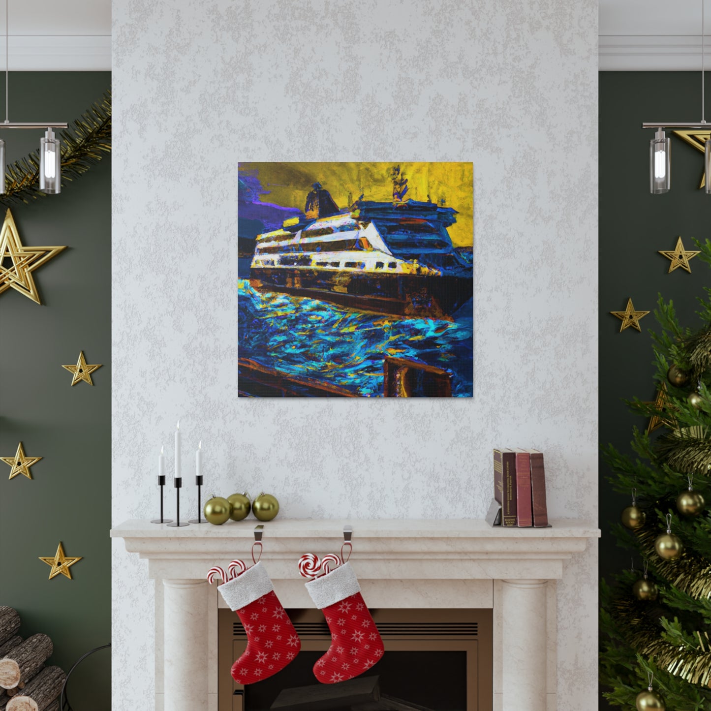 Ferry Through Time Art - Canvas