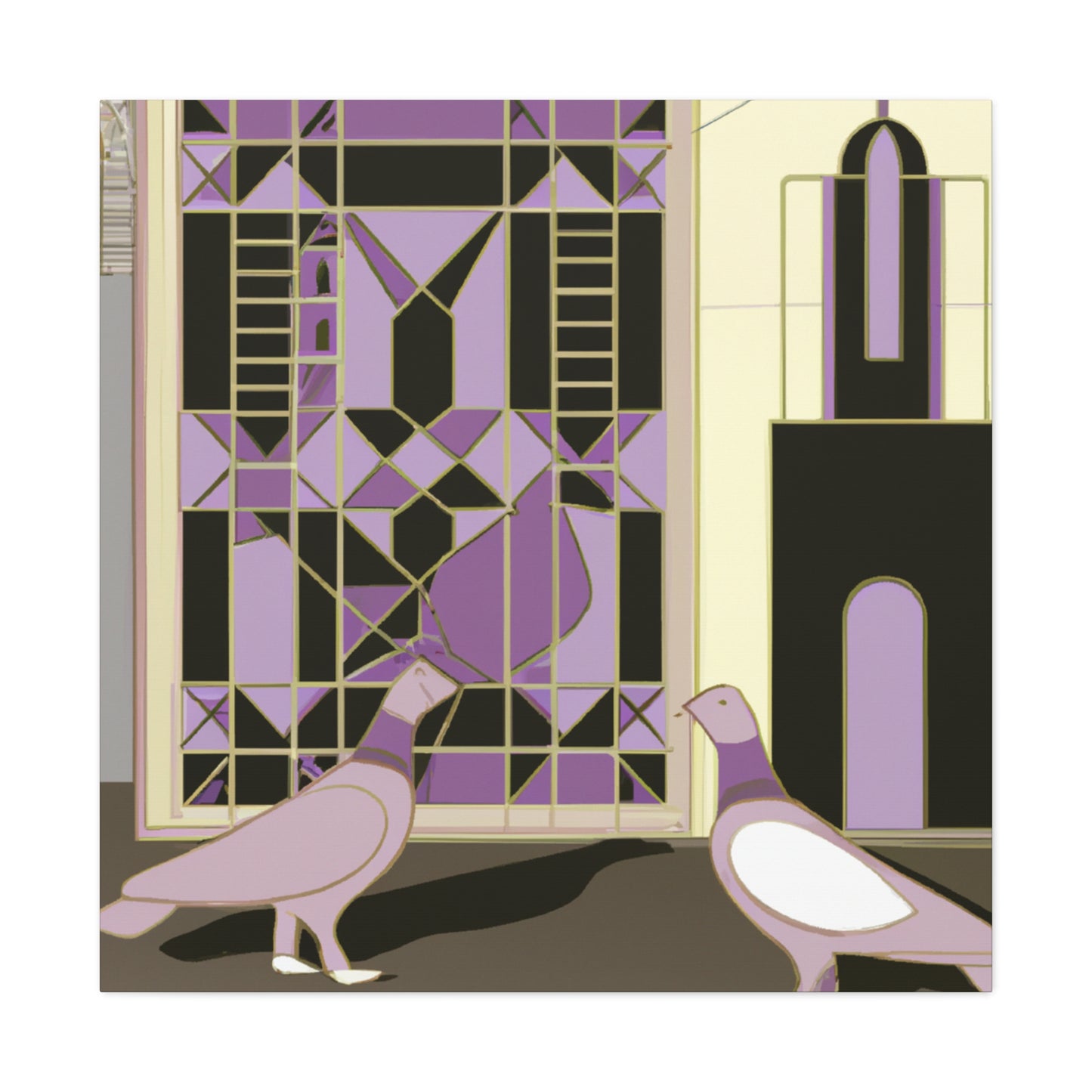 "Pigeon in Art Deco" - Canvas