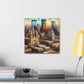 "Vibrant Urban Canvas" - Canvas