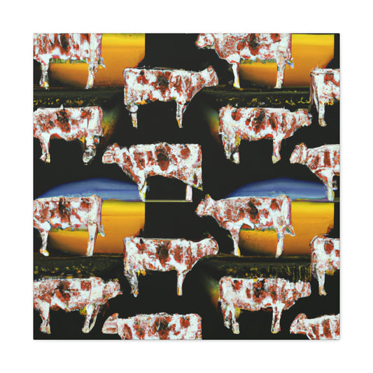 "A Jersey Cow Dreaming" - Canvas