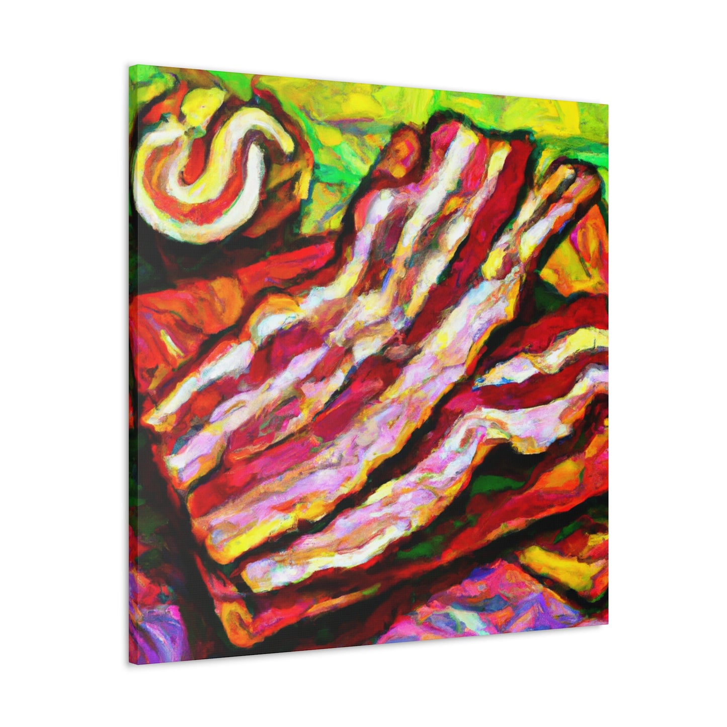 "Savory Sizzling Bacon" - Canvas