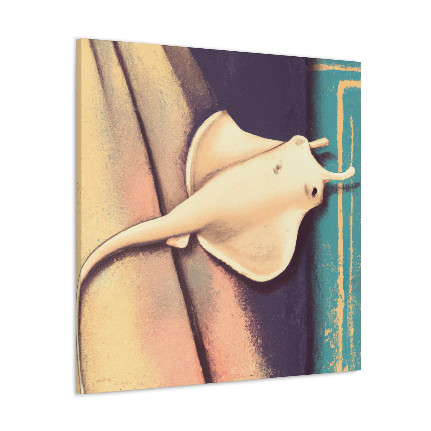 "Stingray On Cobblestone". - Canvas