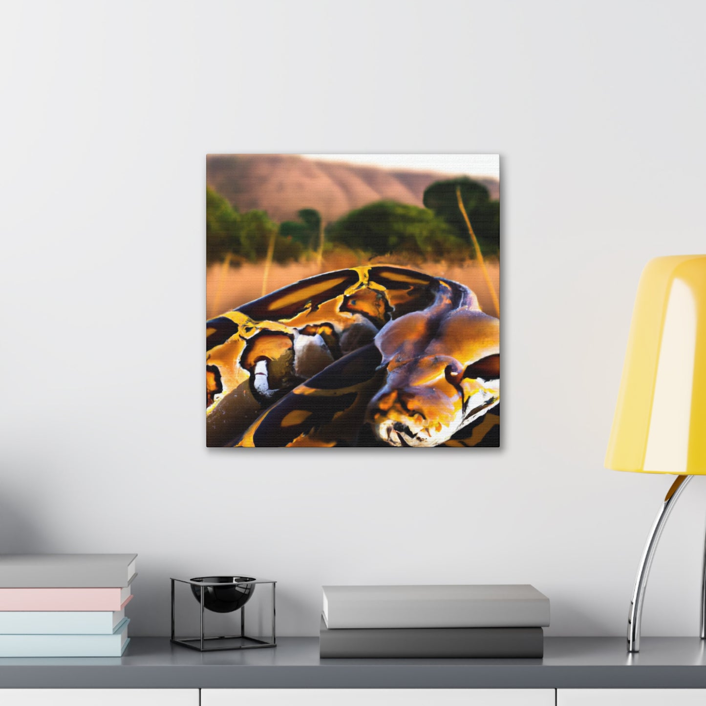 Python's Hyperrealistic Dream - Canvas