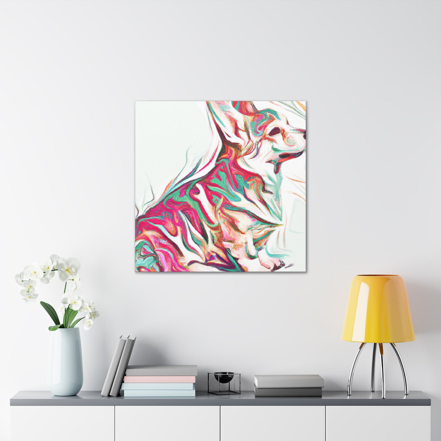 Corgi Playful Expression - Canvas