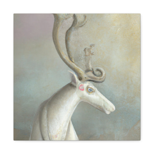 Reindeer in Rococo. - Canvas