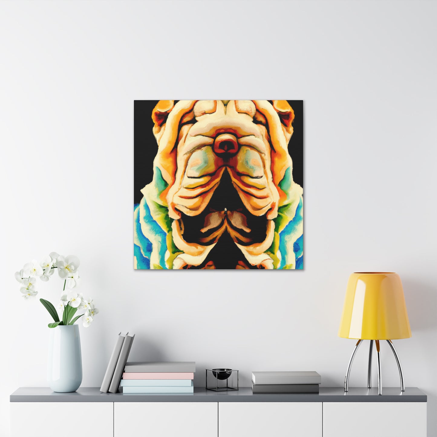 Shar Pei in Bloom - Canvas