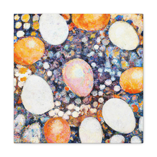 Eggs in Pointillism - Canvas