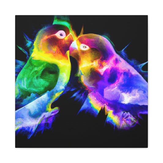 Lovebirds in Harmony - Canvas