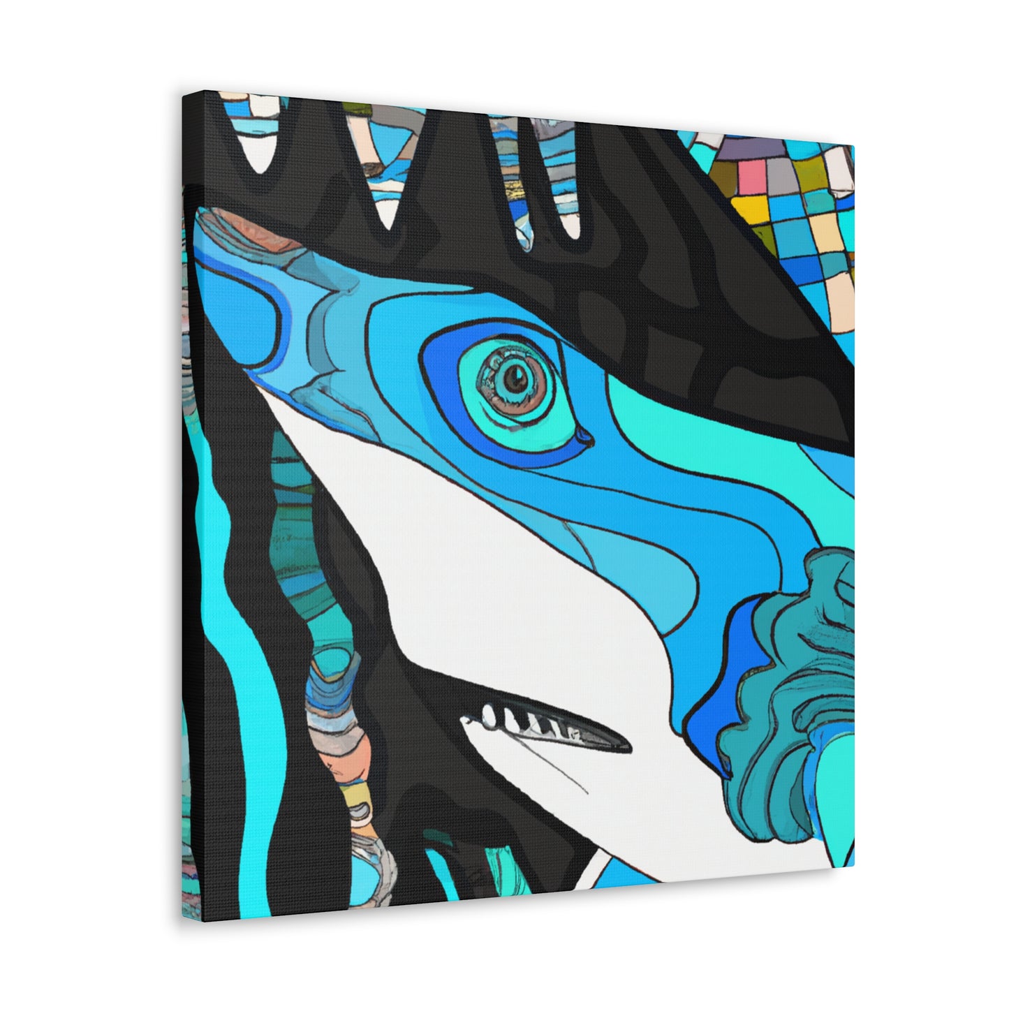 "Great White Shark Surge" - Canvas