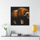 The Musk Ox was a popular symbol in Art Deco during the 1920s. It symbolized rugged strength and courage, and typically featured horns, thick fur, and a strong jaw line. Often adorned with geometric patterns, geometric shapes, and - Canvas