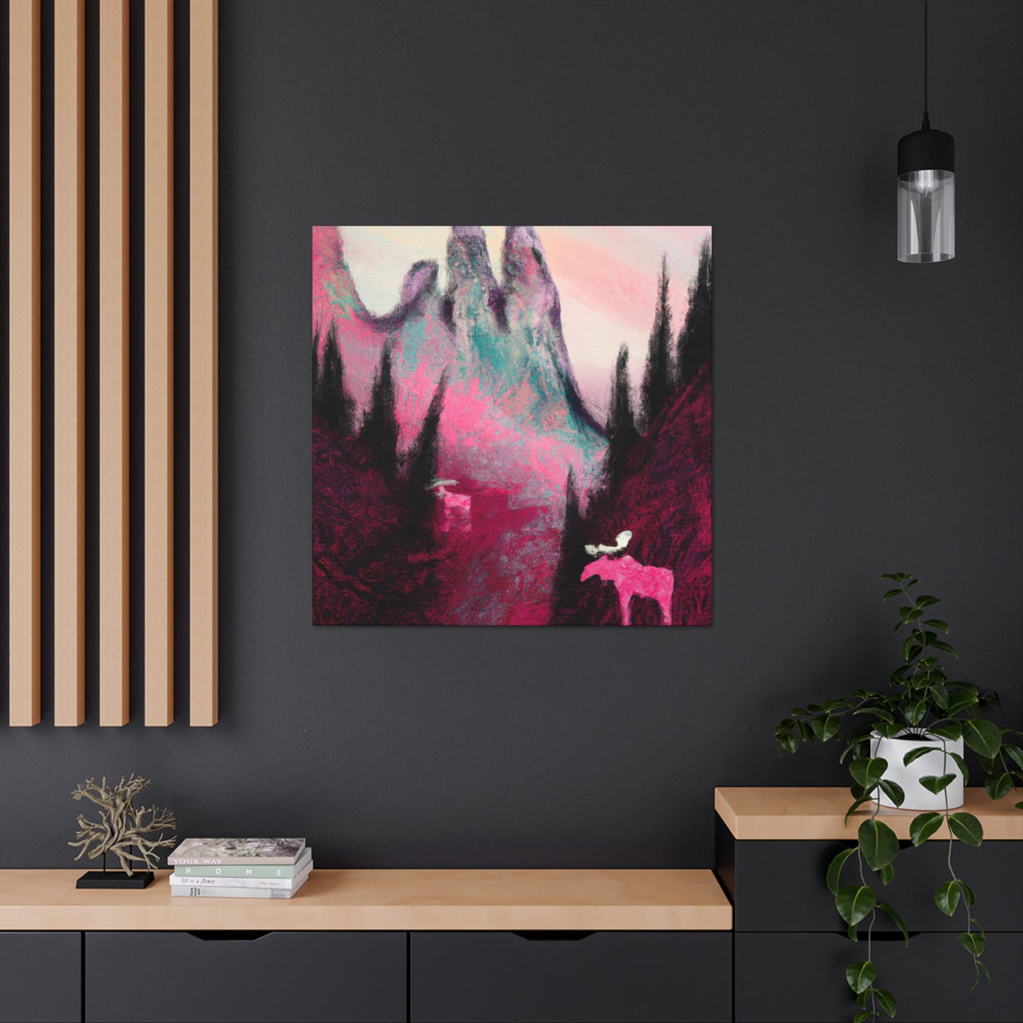 Moose in Splendour. - Canvas