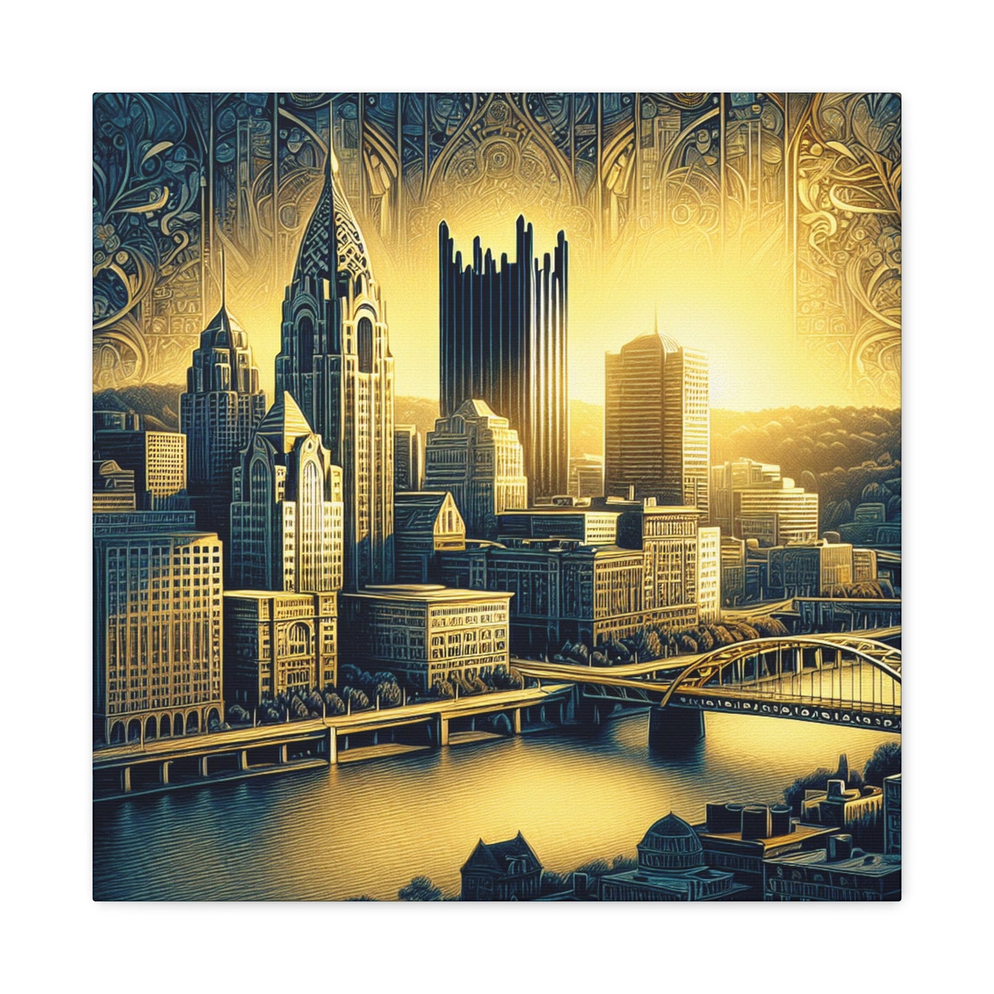 Riverside Steel Reflections - Canvas