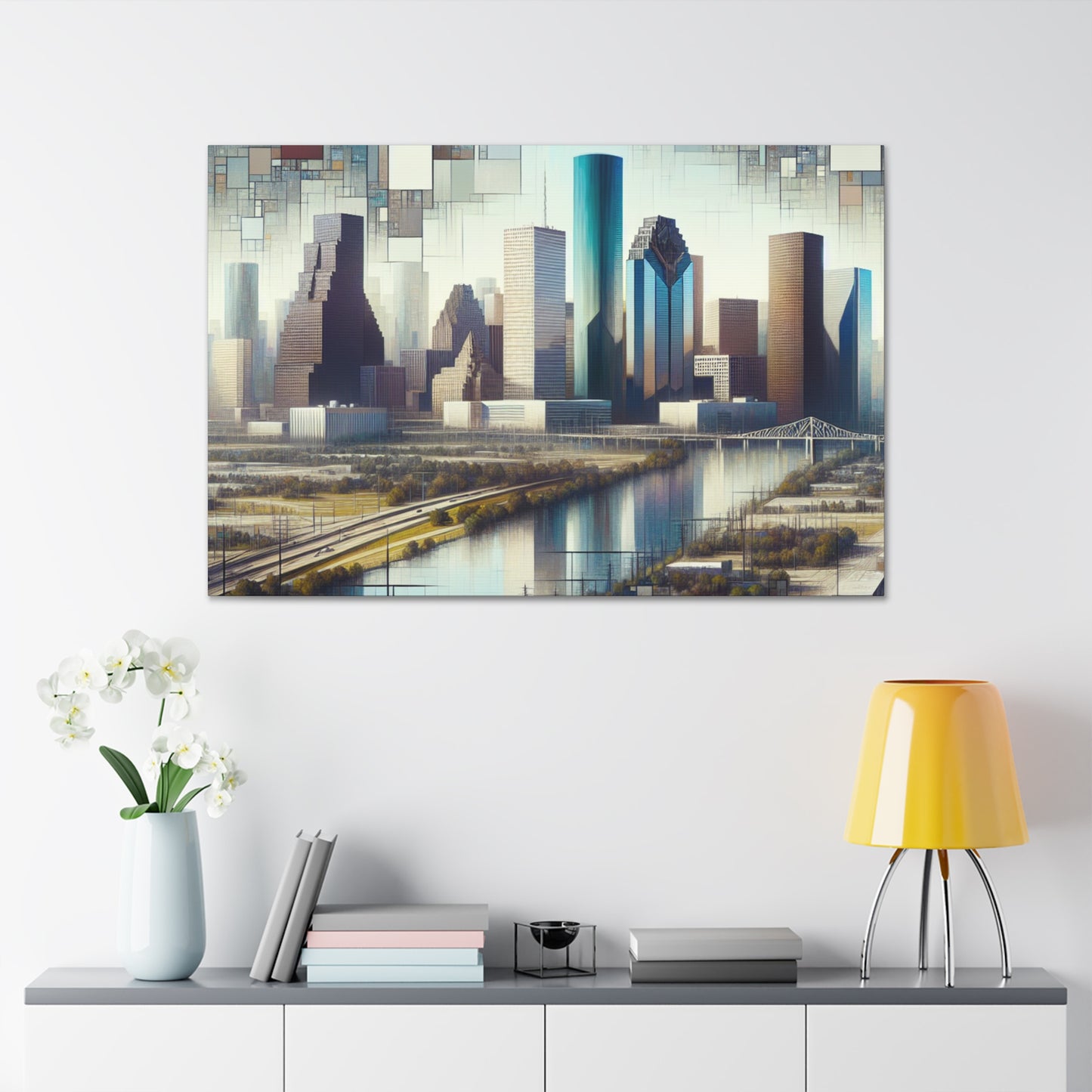 "Urban Dreamscapes: Houston Horizon" - Canvas