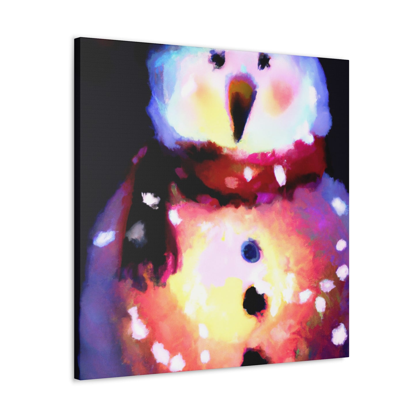 "Snowman in Winter Wonderland" - Canvas