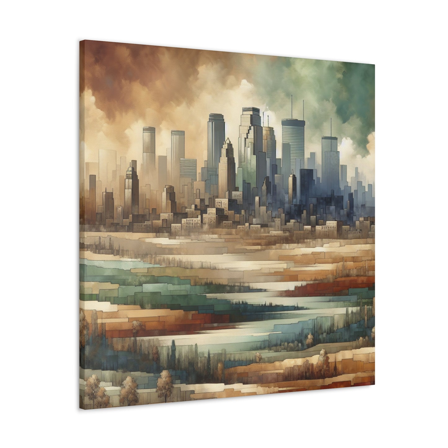 "Industrial Enchantment: Minneapolis" - Canvas