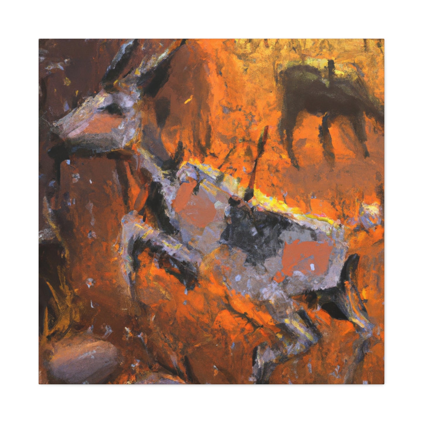 Wild Antelope Abstract - Canvas