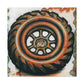 "Tractor Tire Triumphant" - Canvas