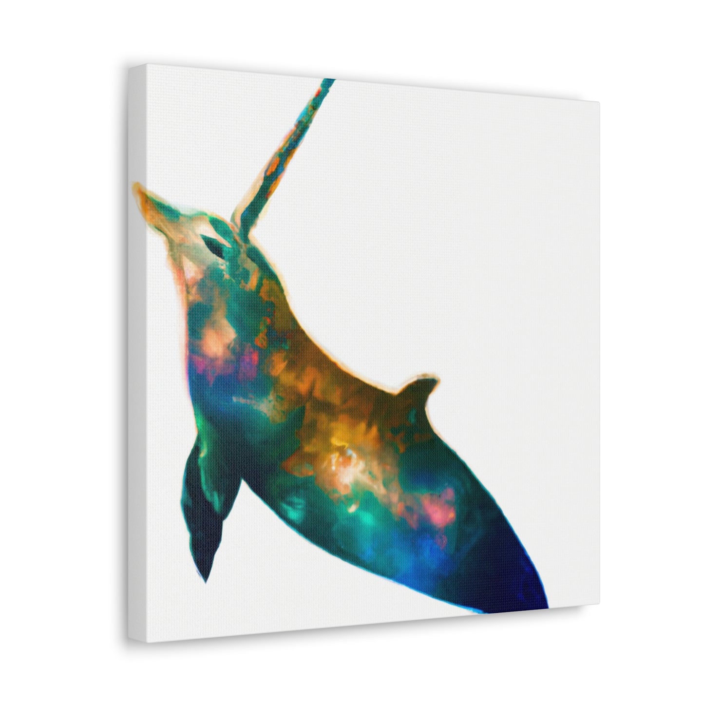 "Narwhal Digital Dreamscape" - Canvas