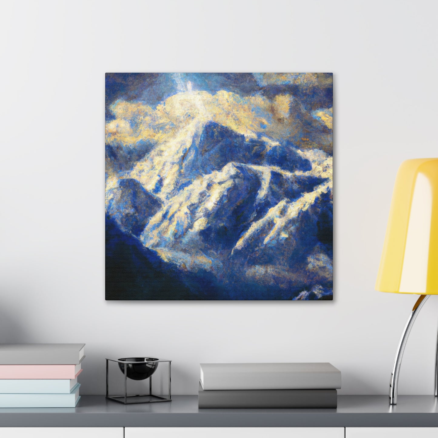 "Snowy Mountain Impressionism" - Canvas