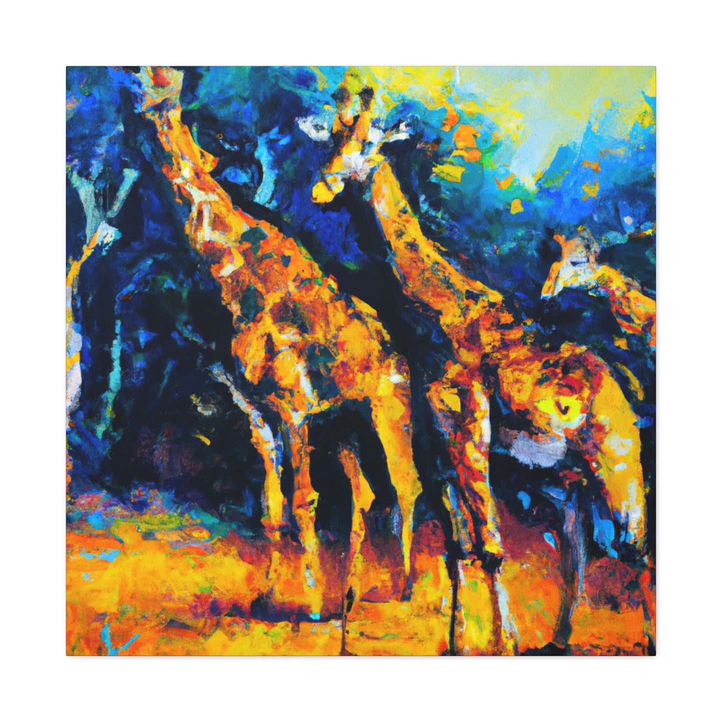 Giraffe in Impressionism - Canvas