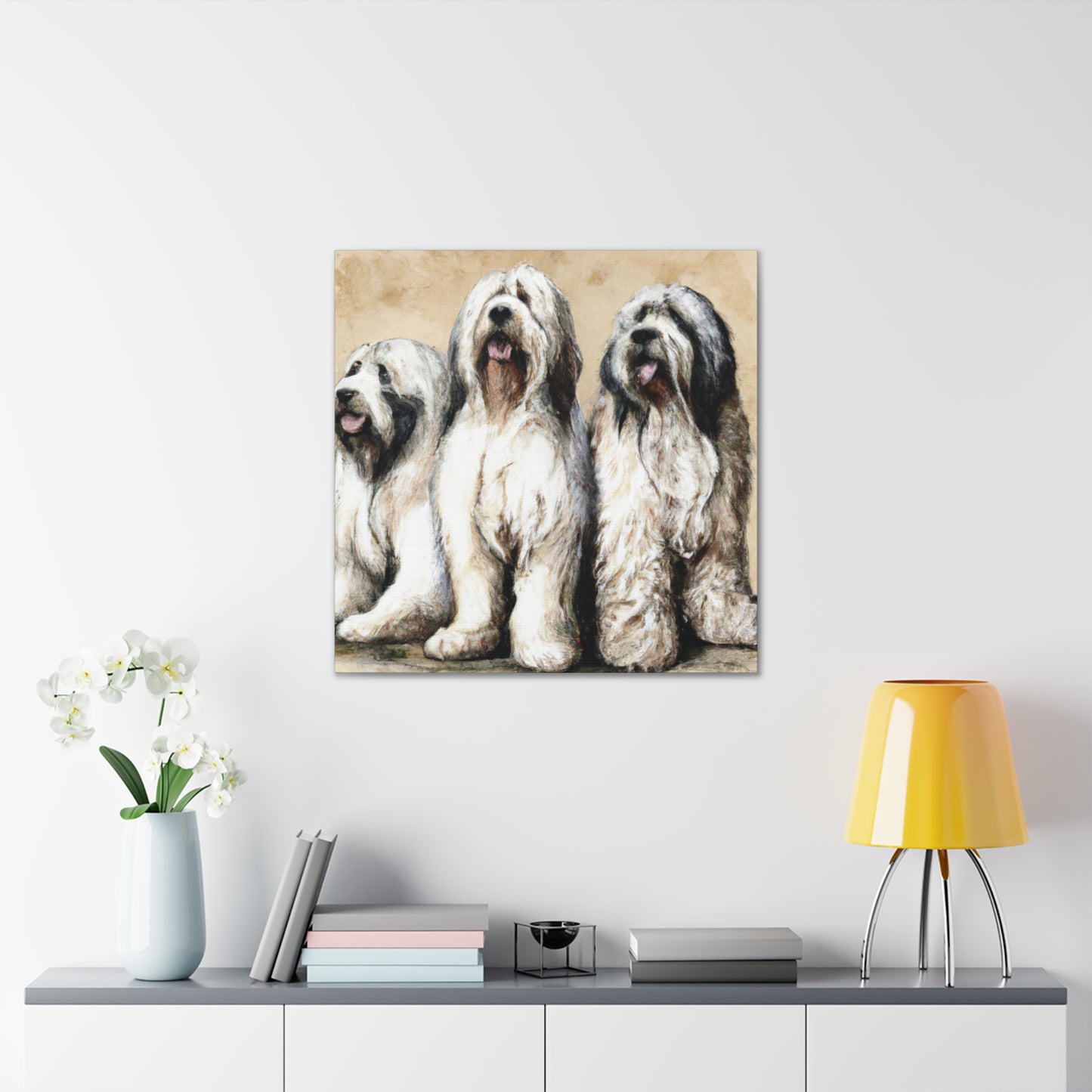 The Fluffy English Shepherd - Canvas