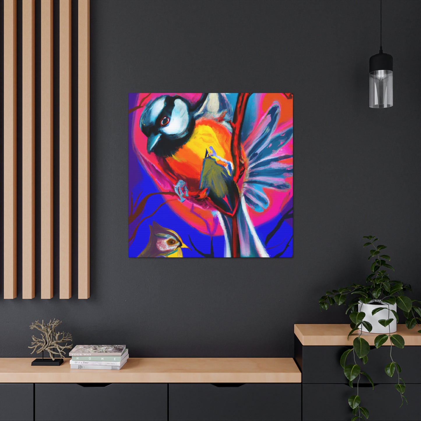 "Tufted Titmouse Dreamscape" - Canvas