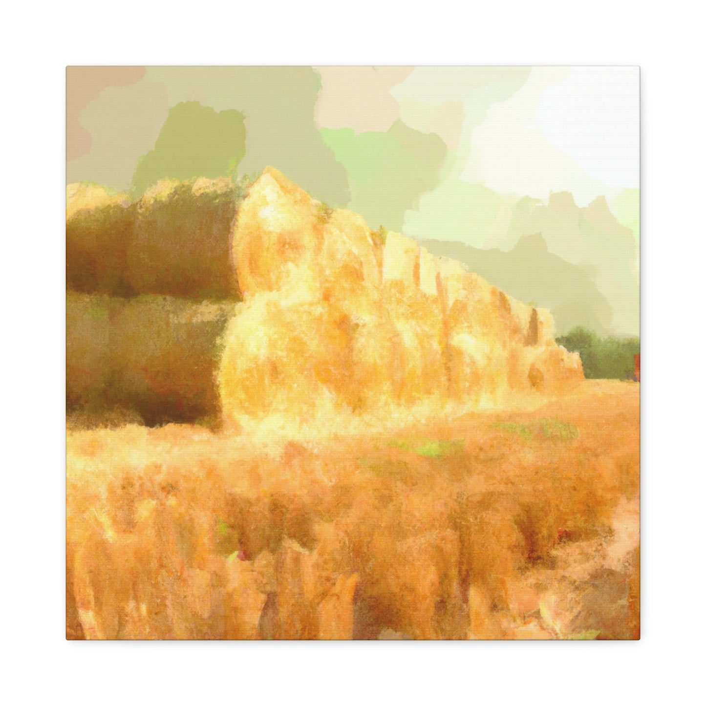 "Harvest Hayfield Halo" - Canvas