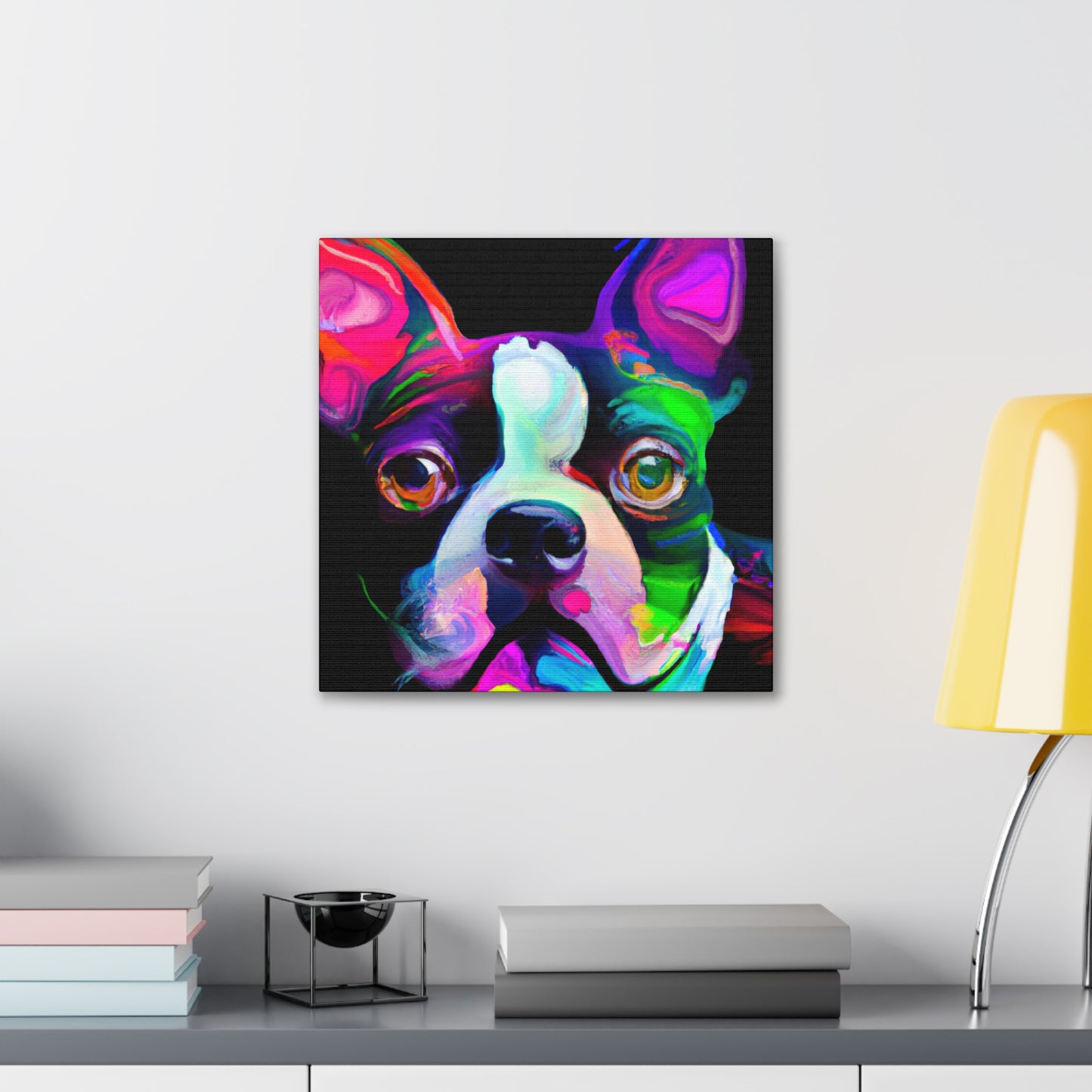 Adorable Boston Terrier - Canvas