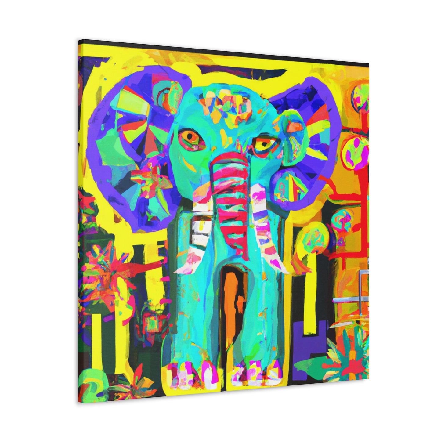 "Elephant in Moonlight Glade" - Canvas