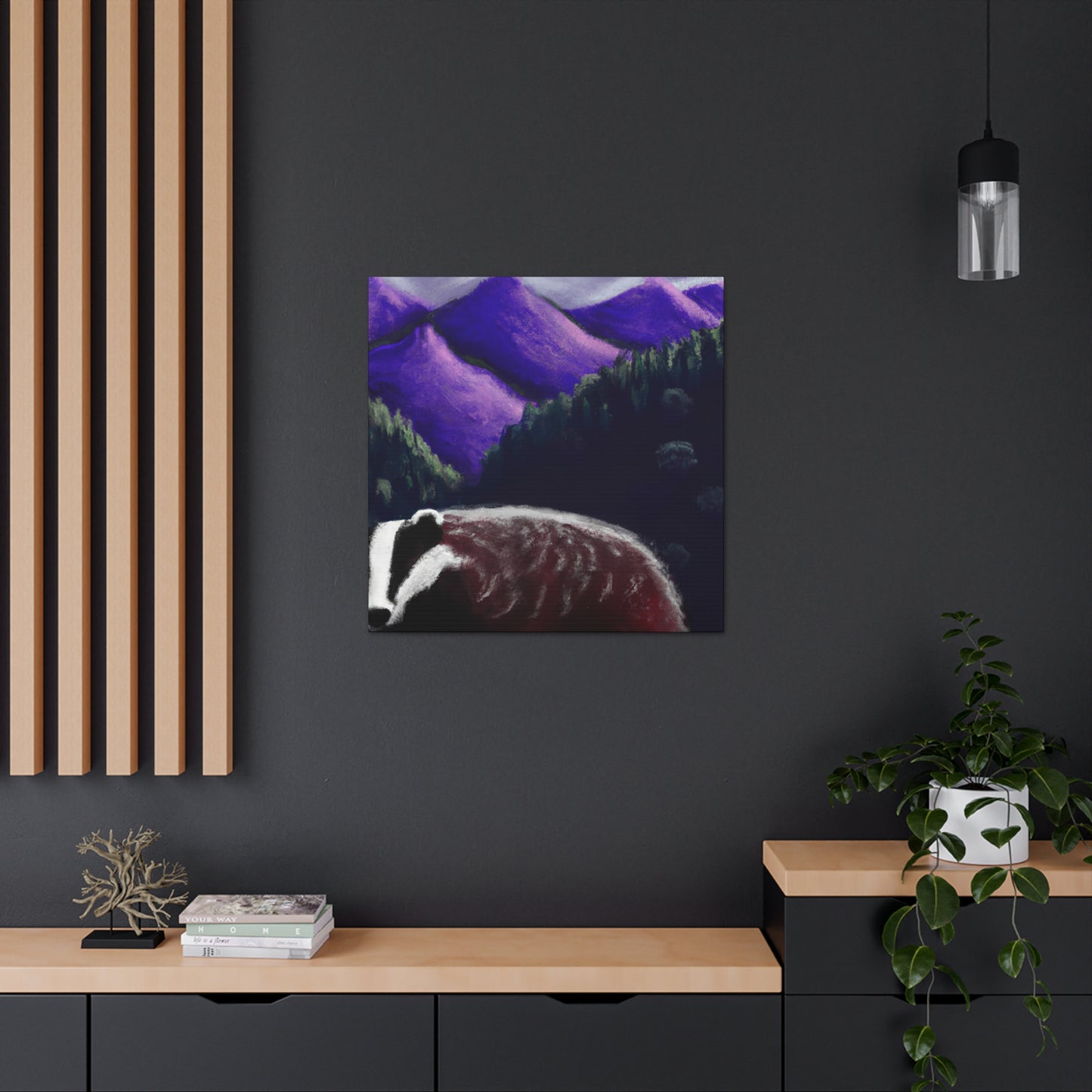 "Badger in the Spotlight" - Canvas