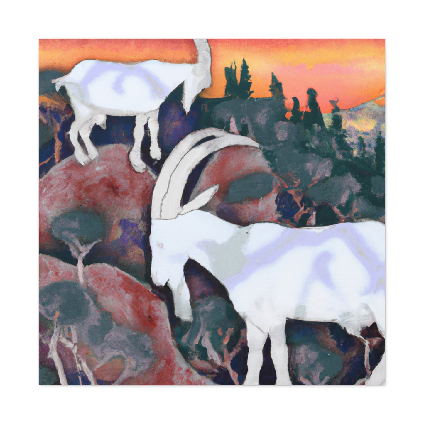 Mountain Goats Dreaming - Canvas