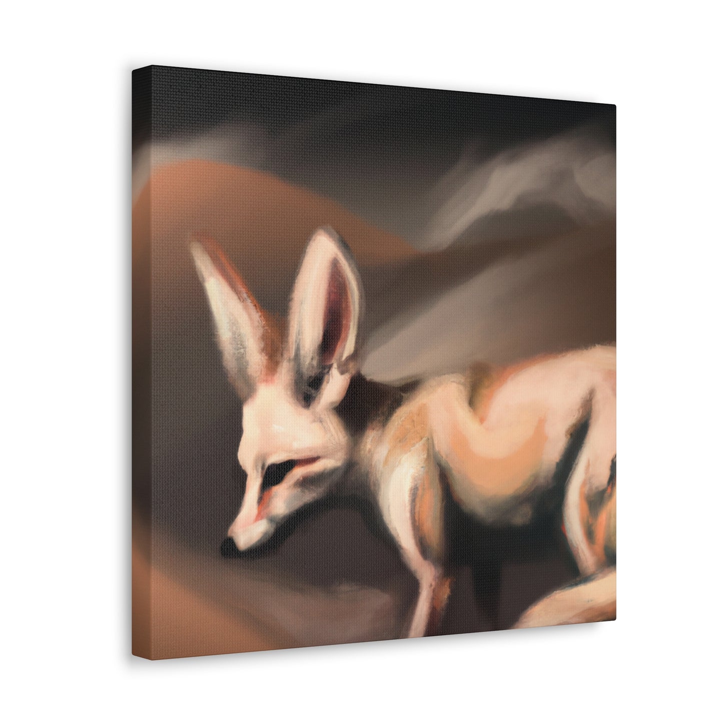 "Fennec Fox Sunrise Glow" - Canvas