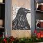 Crow in Rococo Style - Canvas