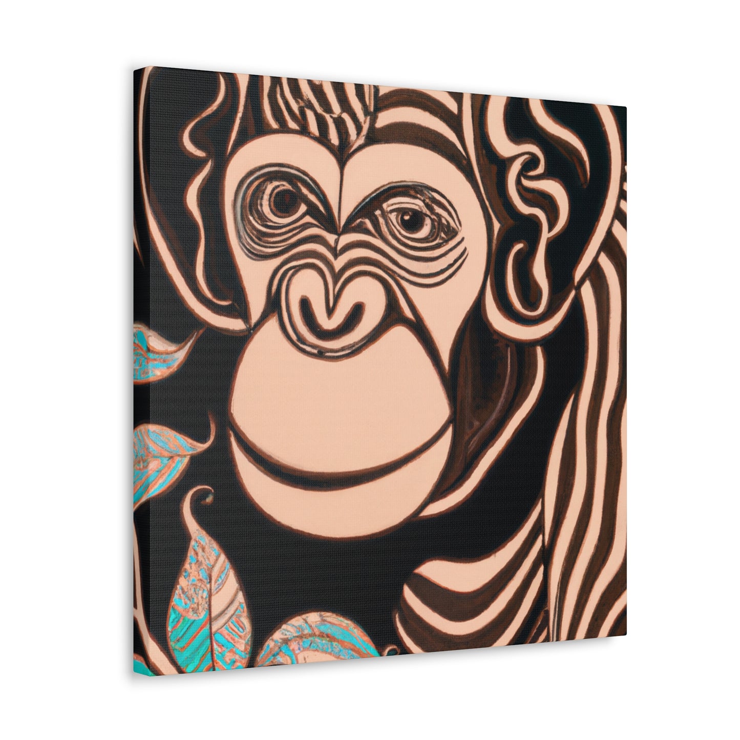 "Chimp Wisdom in Deco". - Canvas