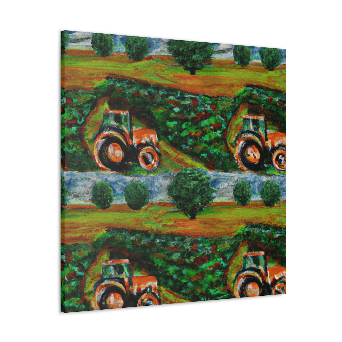 Tractor In Sunset Glow - Canvas