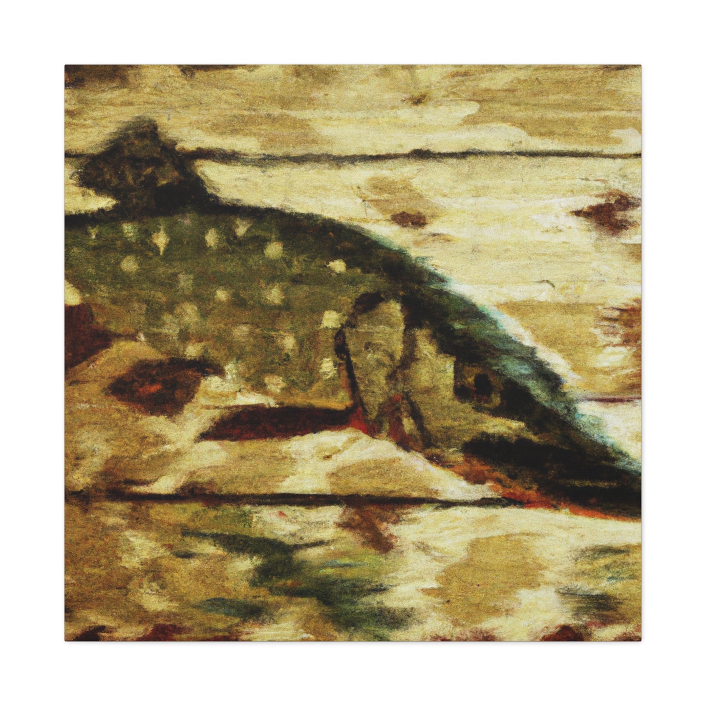 Pike in the Stream - Canvas