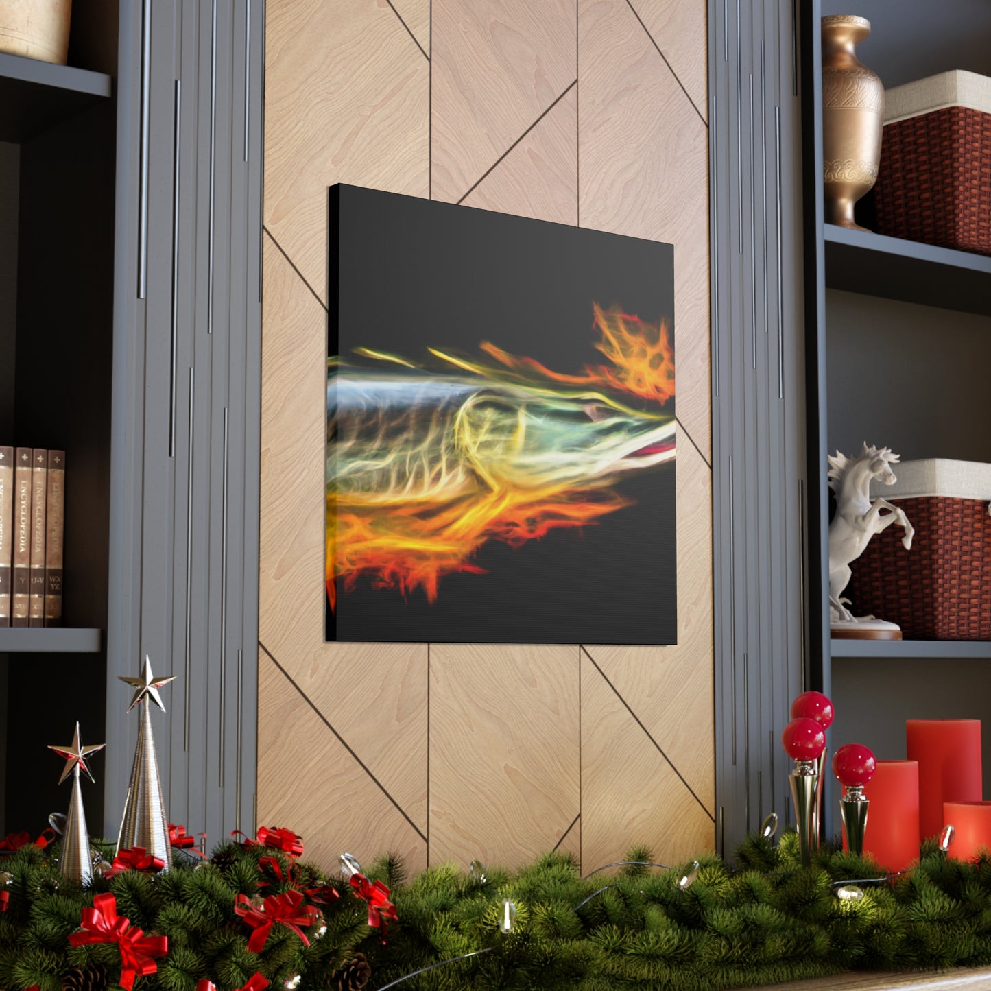 Pike in the Stream - Canvas