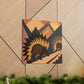 Porcupine in Art Deco - Canvas