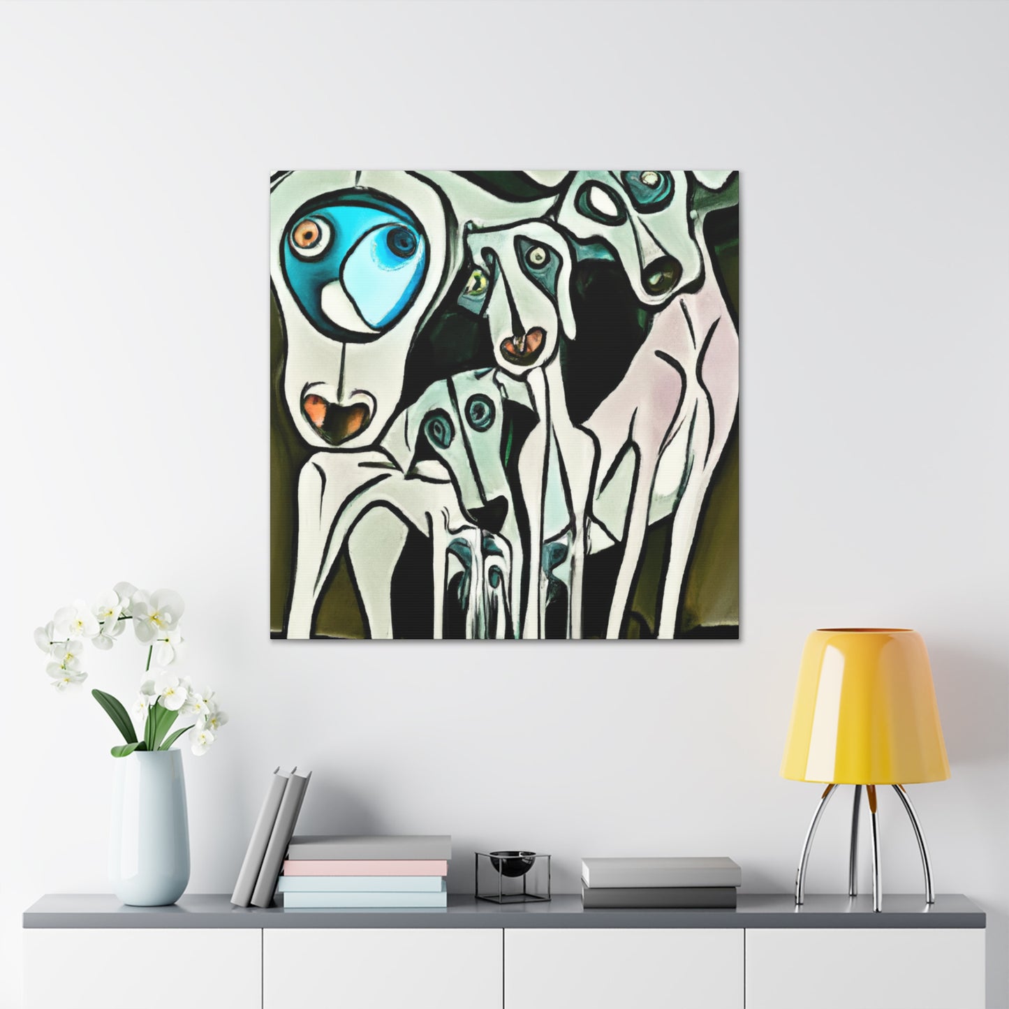 "Weimaraner's Surreal Dream" - Canvas