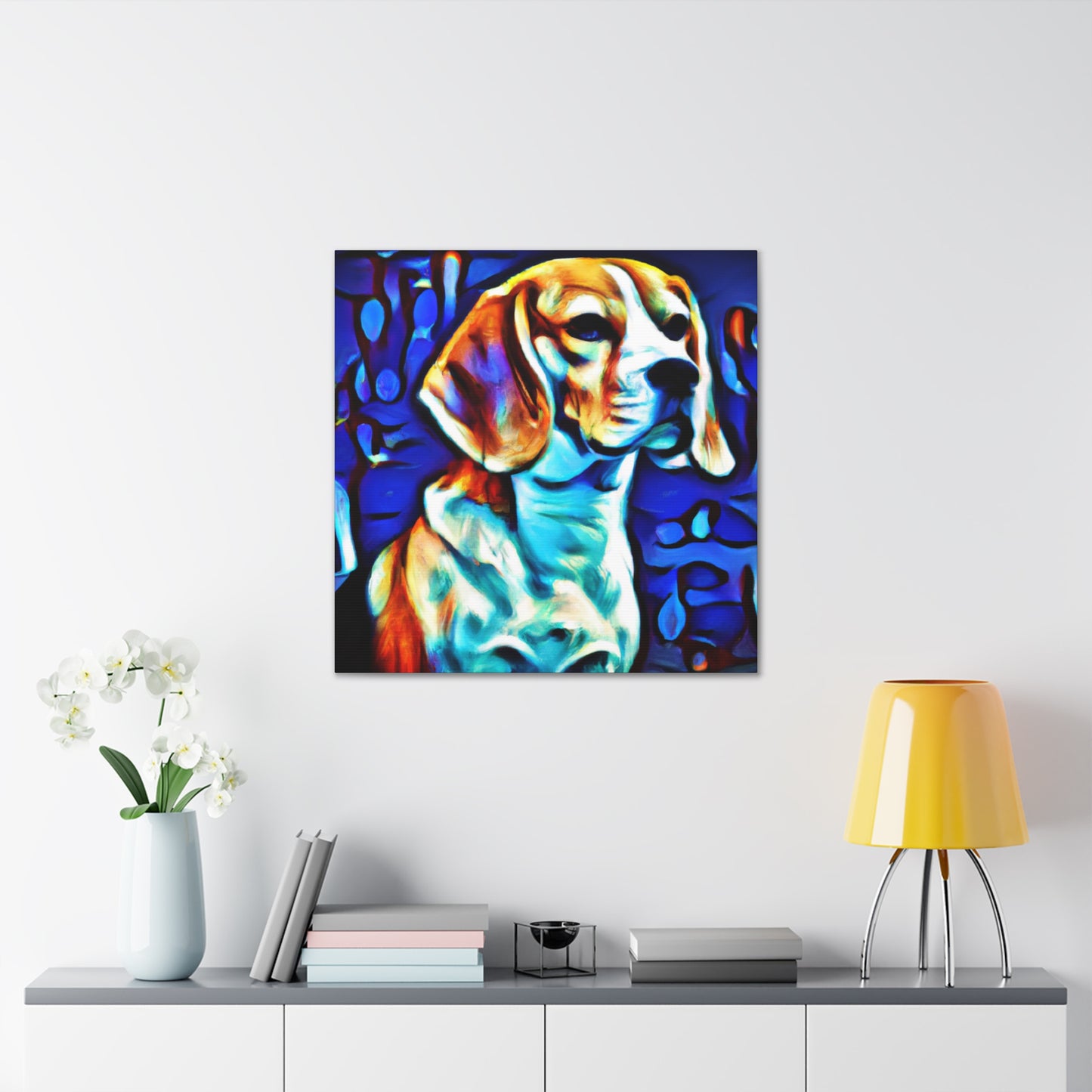 Beagle in Sunrise Glow - Canvas