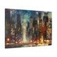 "Midnight Brilliance Unveiled" - Canvas