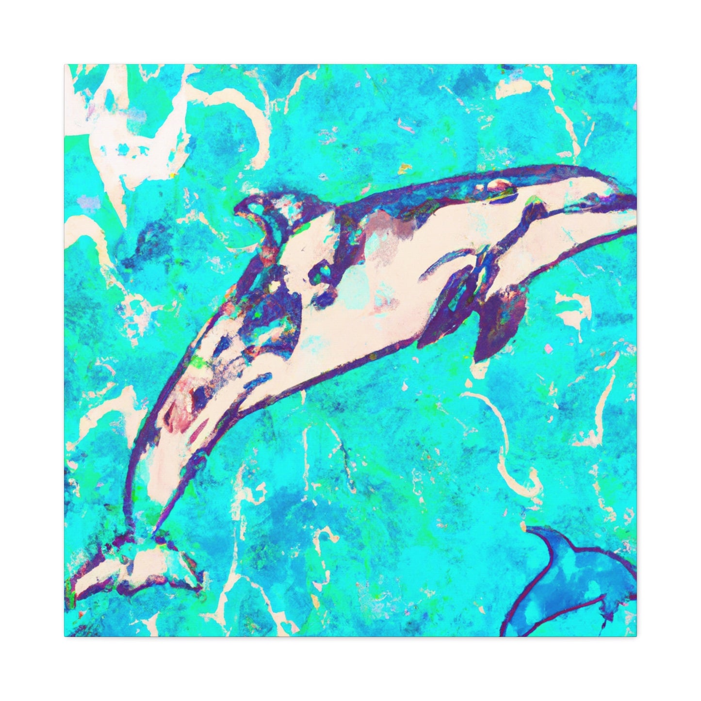 Dolphin Playful Splendor - Canvas