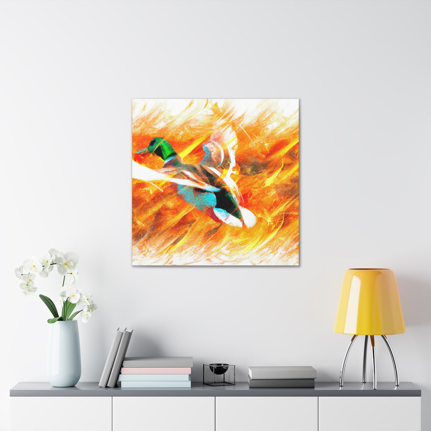 Mallard Duck Reflection - Canvas