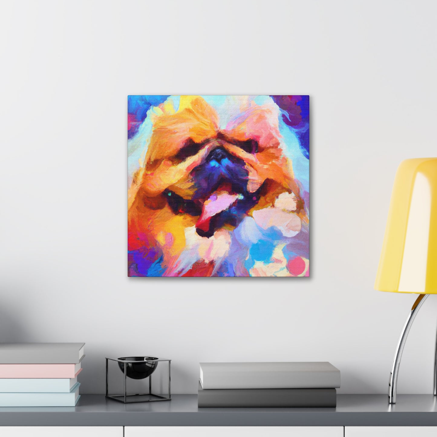 "Pekingese Playful Pose" - Canvas