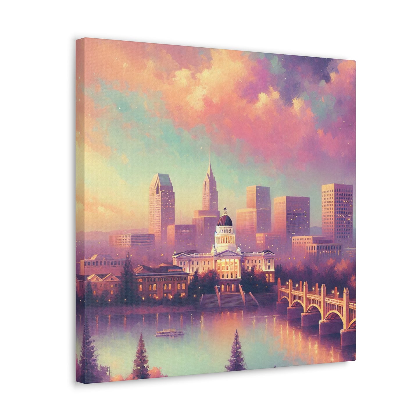 "Golden City Awakening" - Canvas