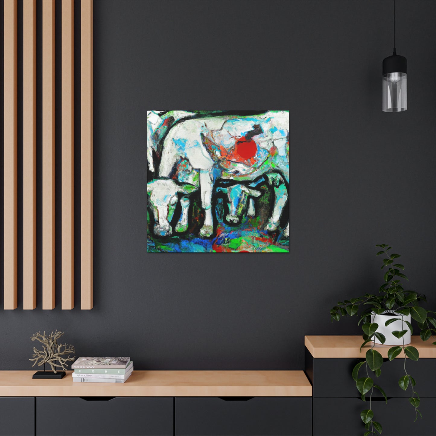 Cow's Abstract Tapestry - Canvas